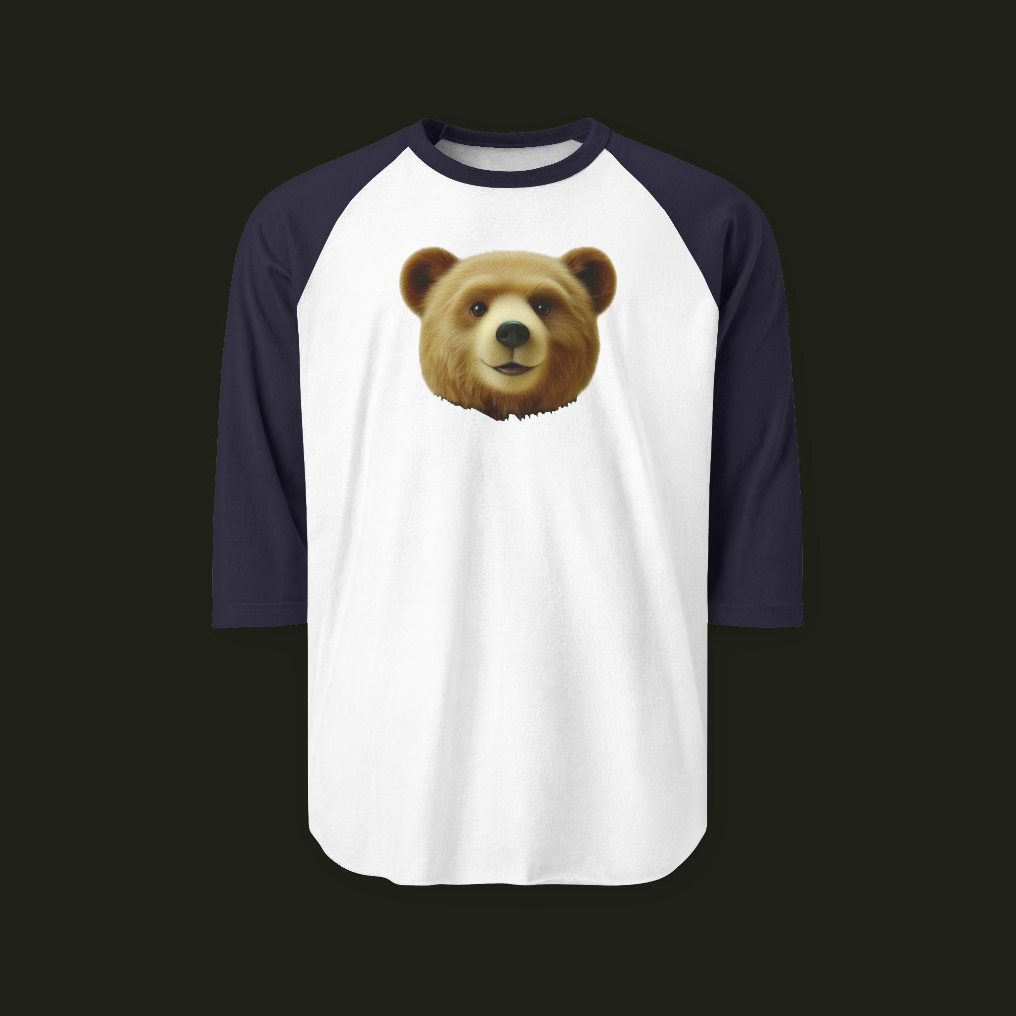 Bear Three-Quarter Sleeve Raglan Shirt