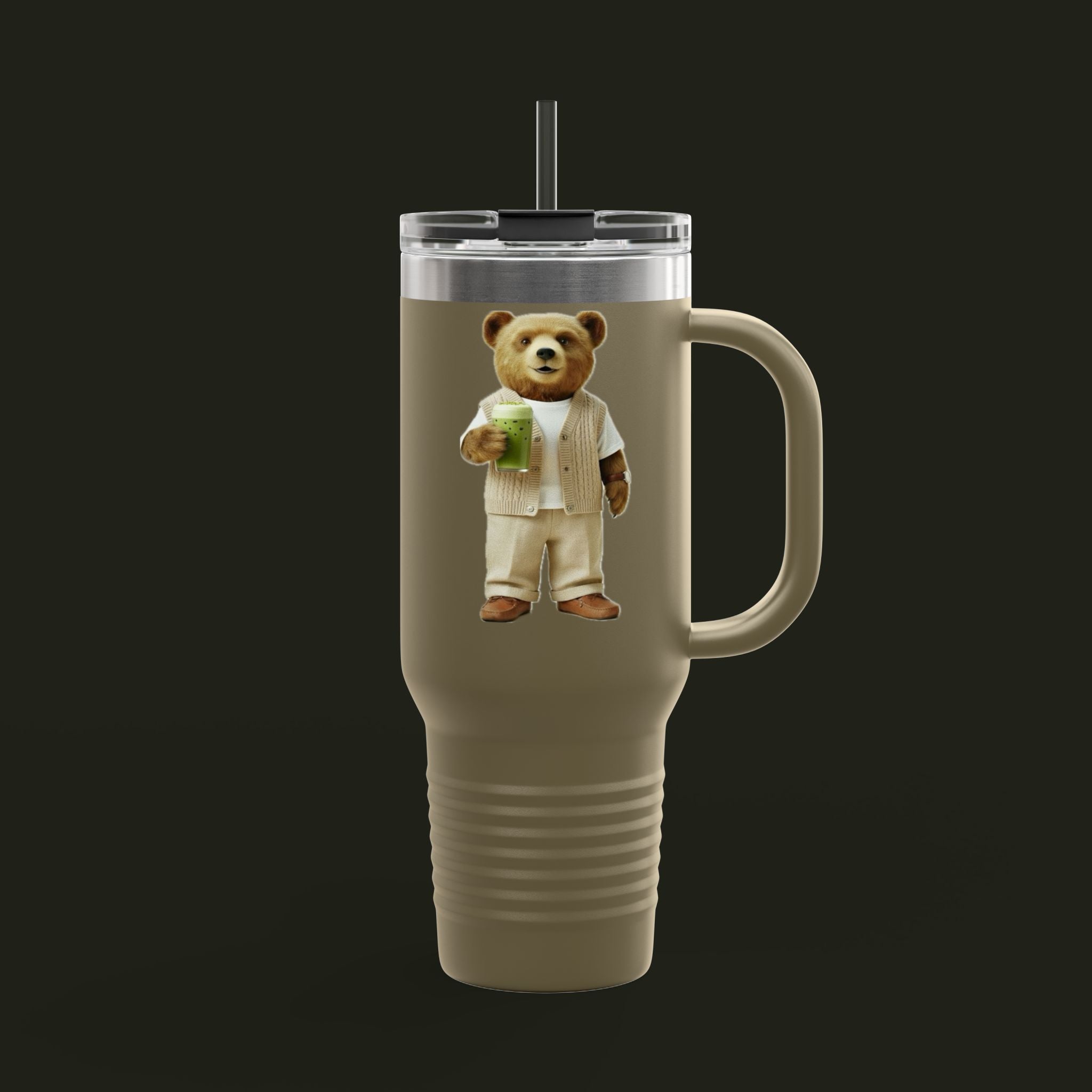 Matcha Bear Insulated Travel Mug, 40oz