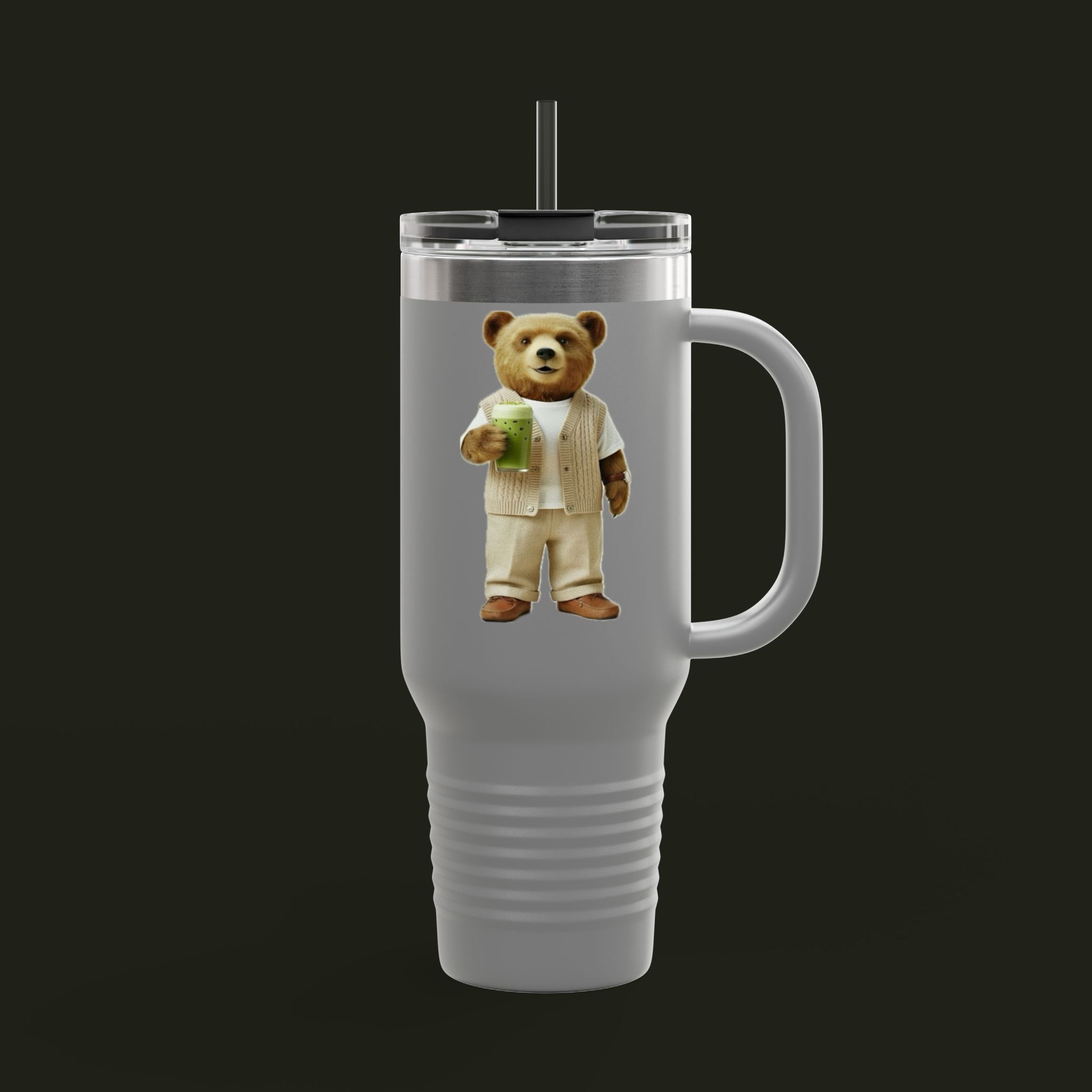 Matcha Bear Insulated Travel Mug, 40oz